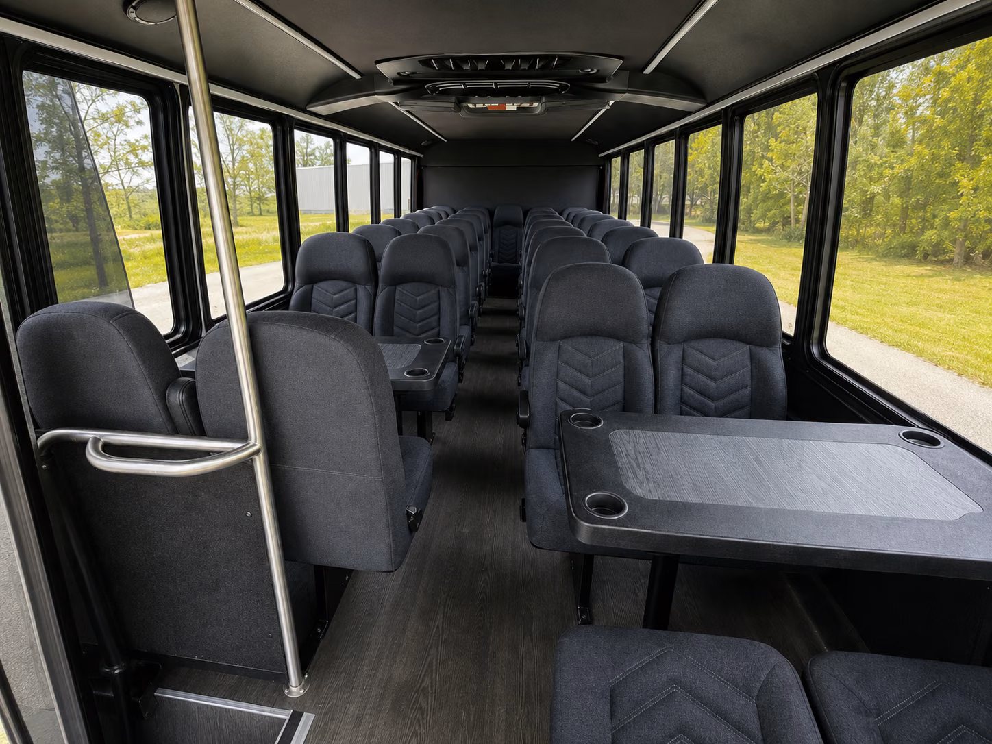 amherst 15 passenger minibus inside