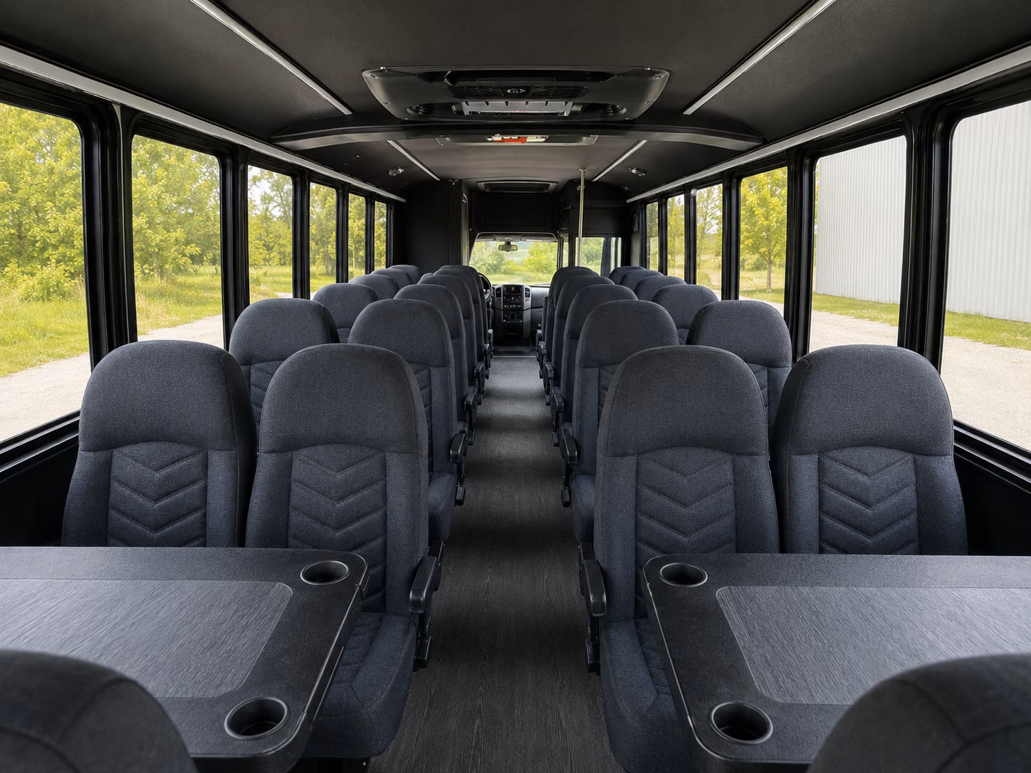 amherst 15 passenger minibus interior