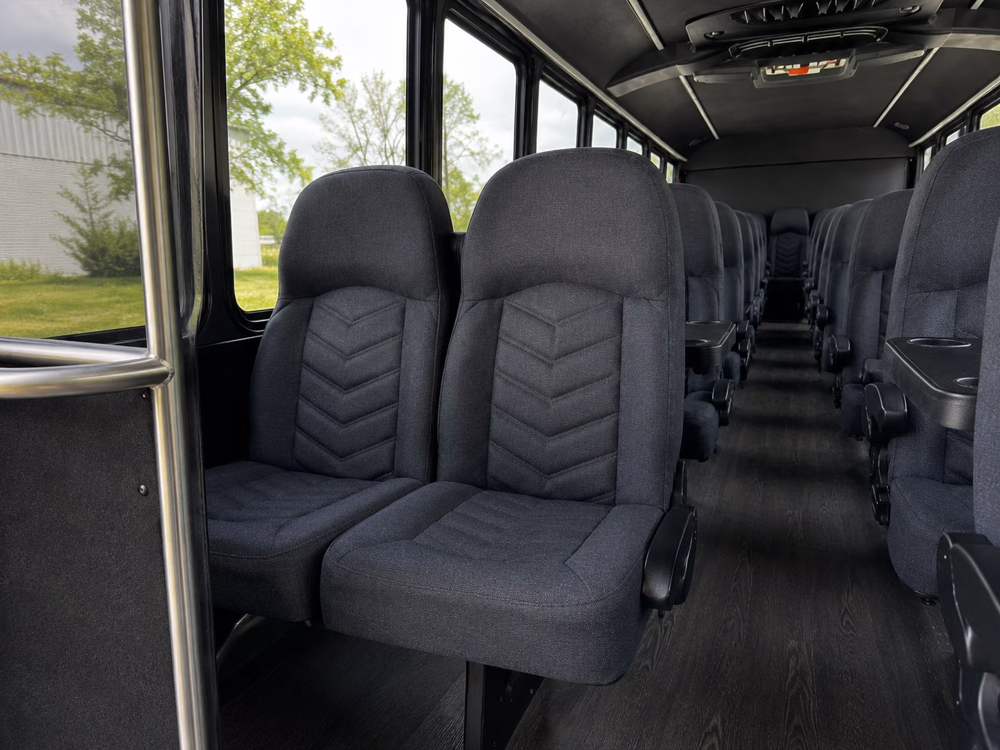 amherst 18 passenger minibus inside
