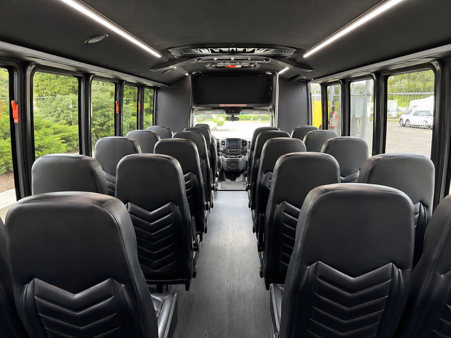 amherst 18 passenger minibus interior