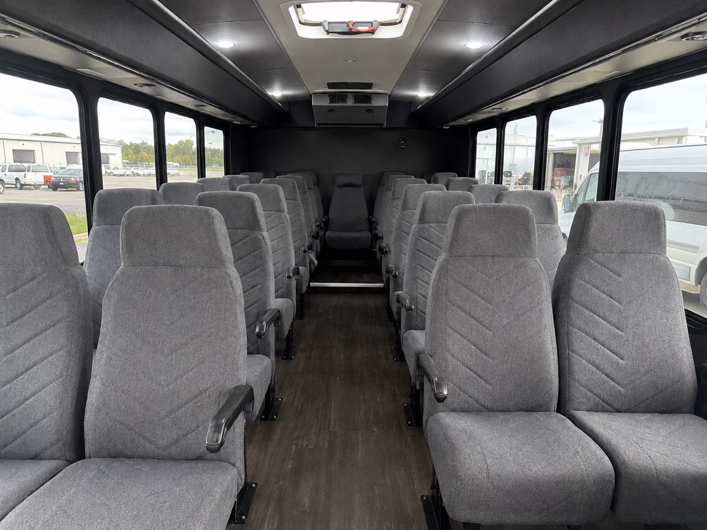 amherst 20 passenger minibus inside