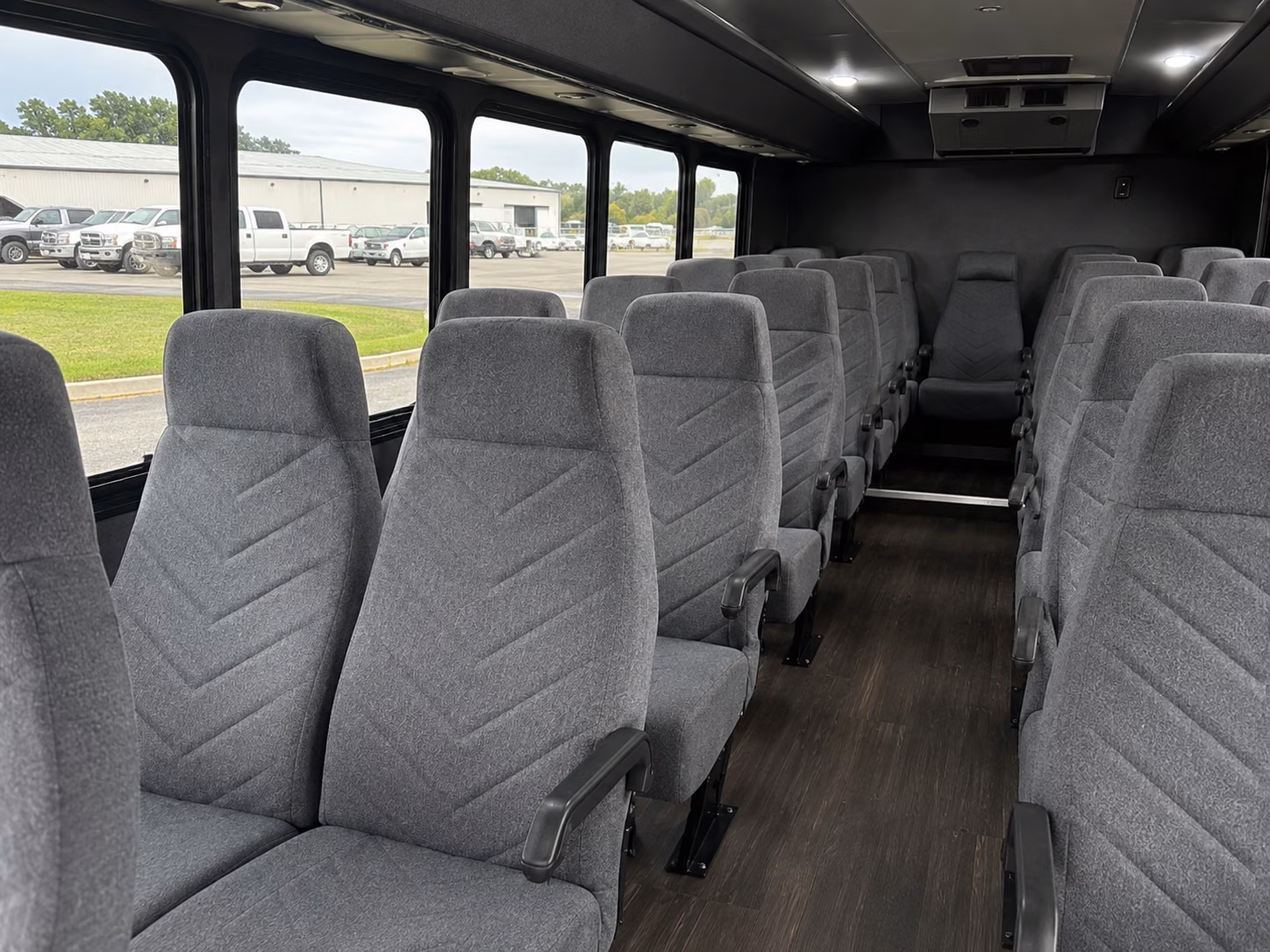 amherst 20 passenger minibus interior