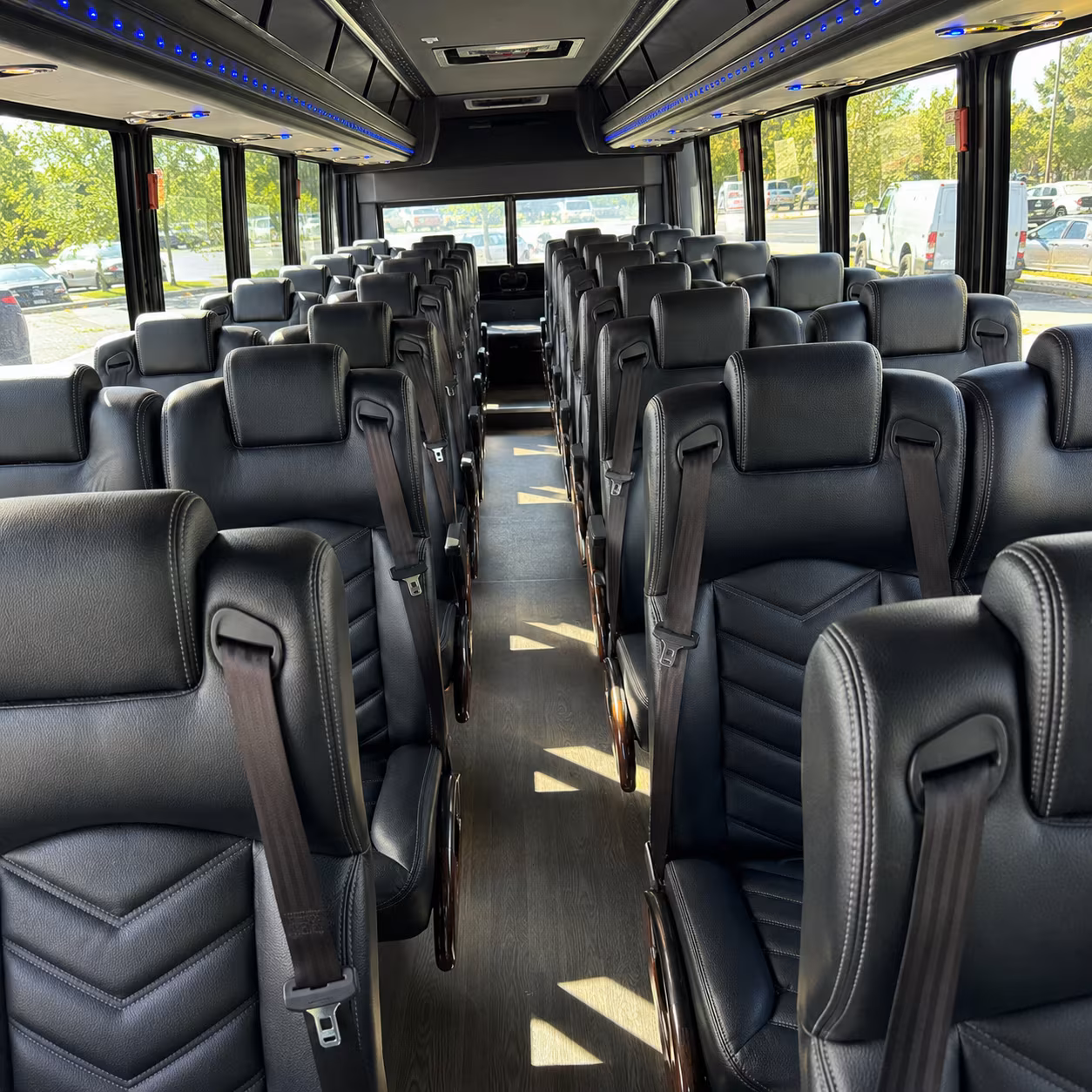amherst 25 passenger minibus inside