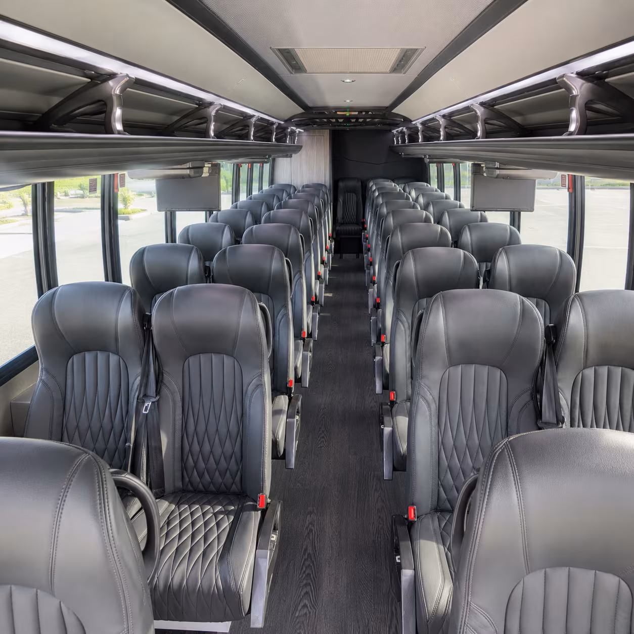 amherst 28 passenger minibus inside