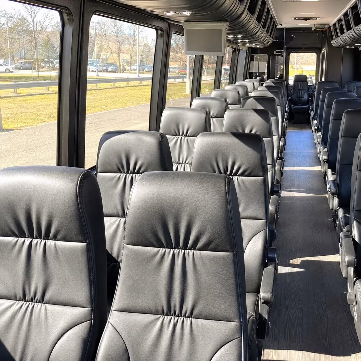 amherst 28 passenger minibus interior