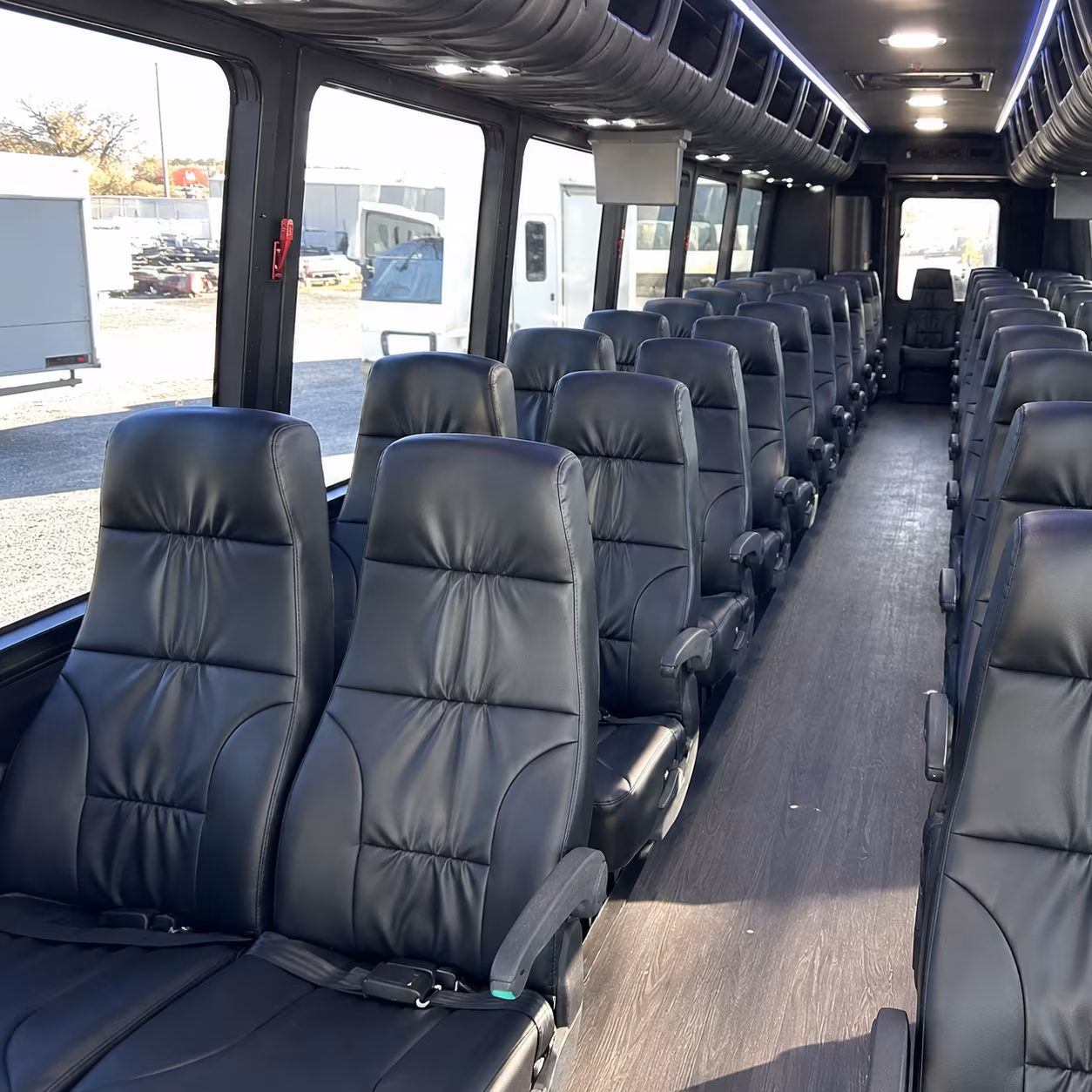 amherst 35 passenger minibus inside
