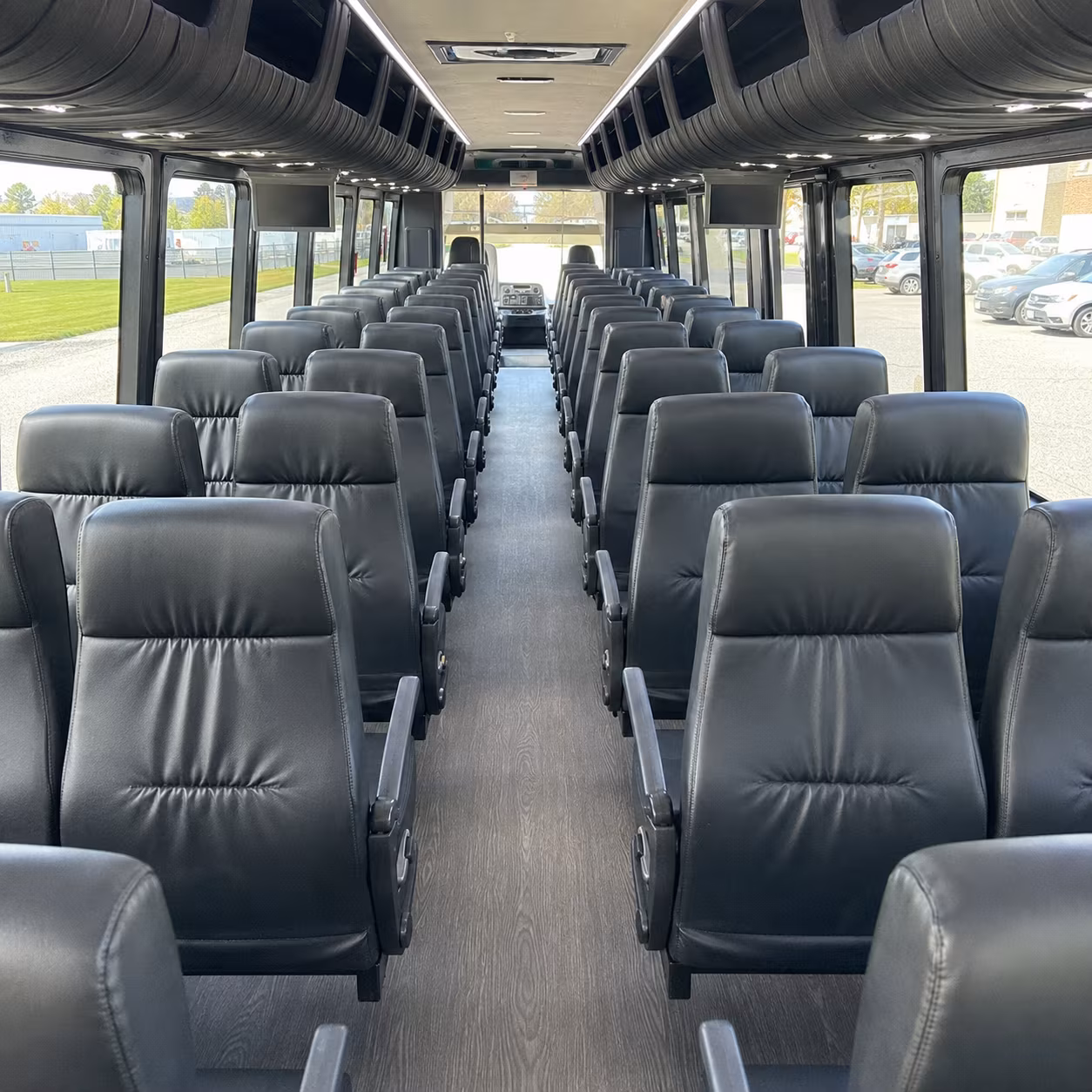 amherst 35 passenger minibus interior