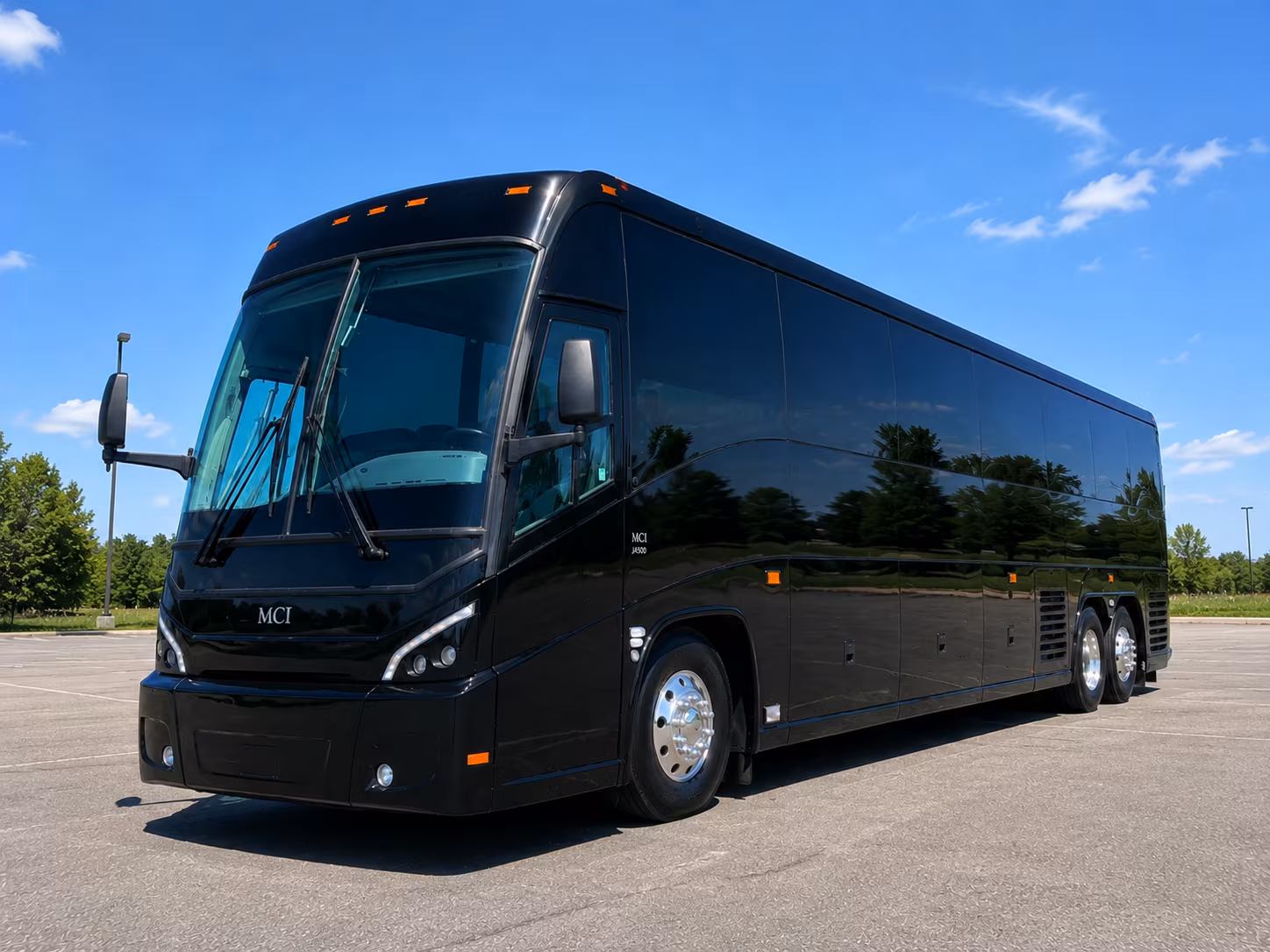 amherst 56 passenger charter bus