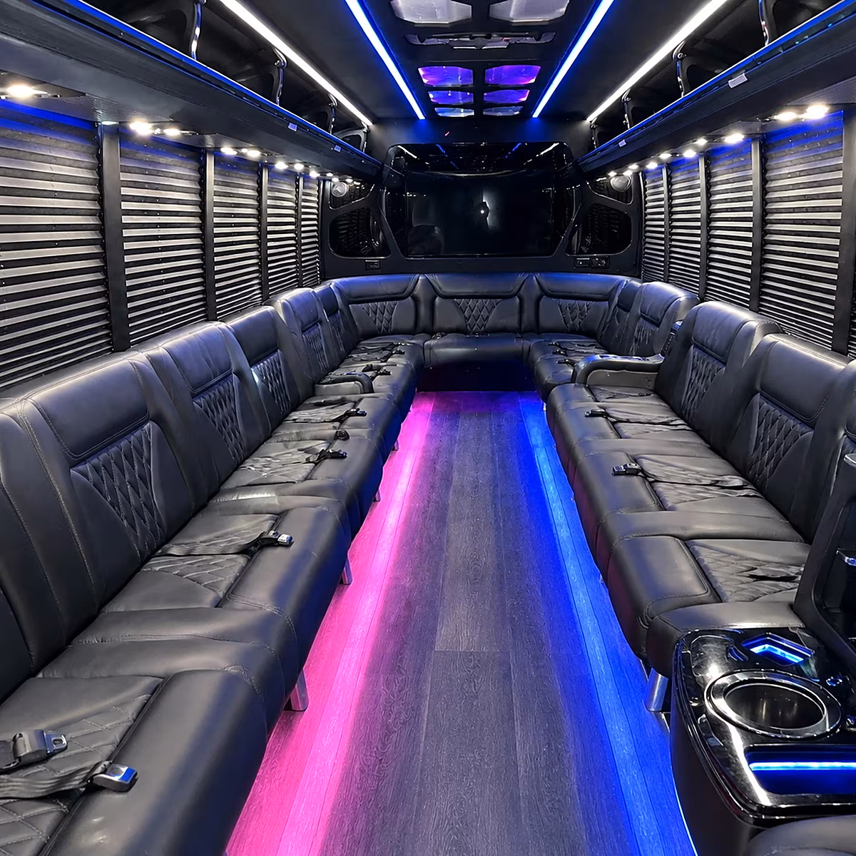 amherst party bus interior