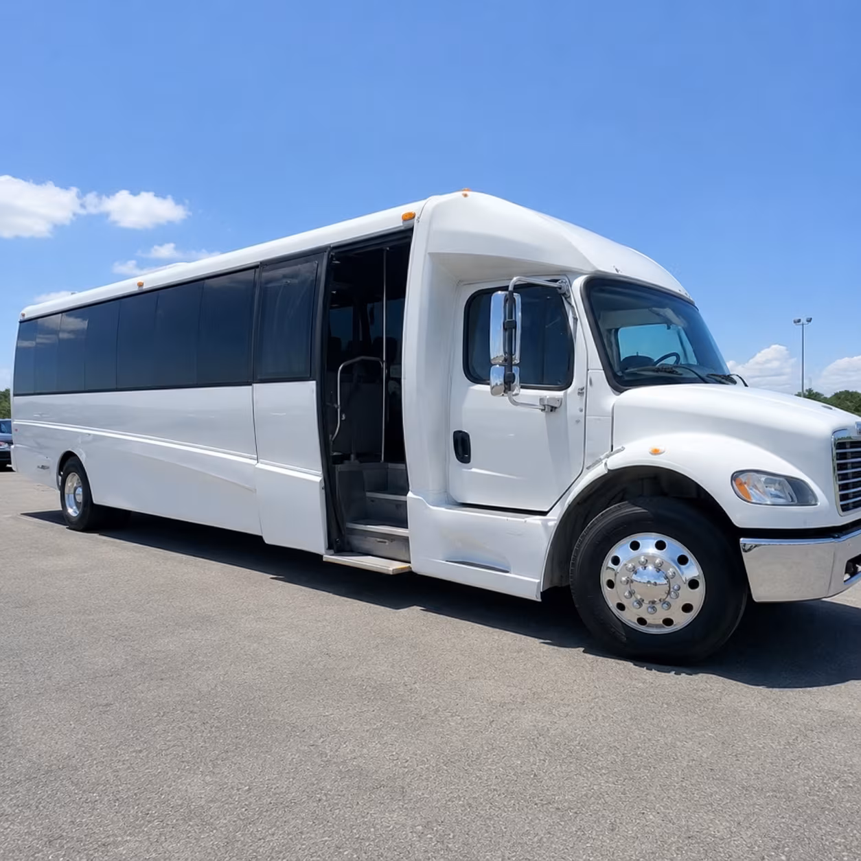 bridal party minibuses for getting ready and pre ceremony runs